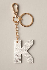 Double-Sided Snake Print Key Ring *Final Sale*