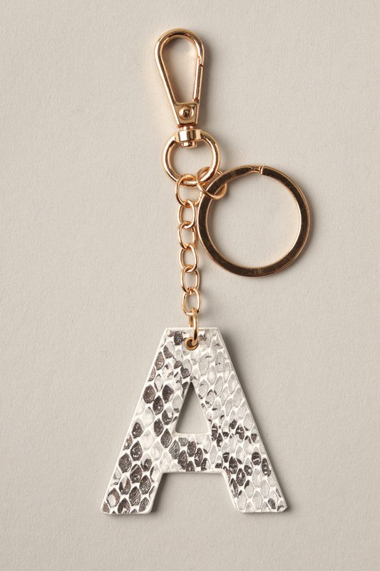 Double-Sided Snake Print Key Ring