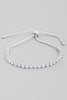 Pave Rhinestone Adjustable Bracelet in Silver
