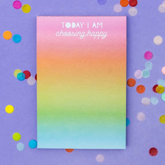 Choose Happy 4x6 Notepad
