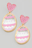 Easter Egg Glitter Drop Earrings