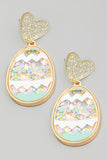Easter Egg Glitter Drop Earrings