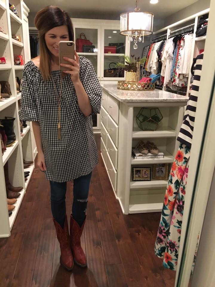 SALE! Fall in the South Off-the-Shoulder Dress *Final Sale*