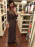 SALE! Las Ventanas Maxi Dress in Charcoal