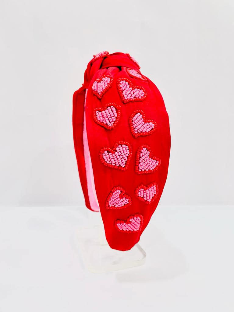 Hearts on Fire Beaded Headband