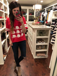 SALE! Helmet Ringer Tee in Red *Final Sale*
