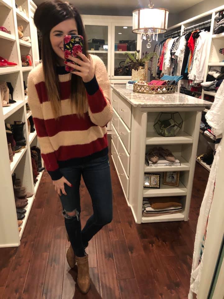 SALE! Britt Striped Sweater