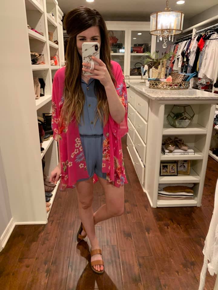 New Thrills Romper in Denim