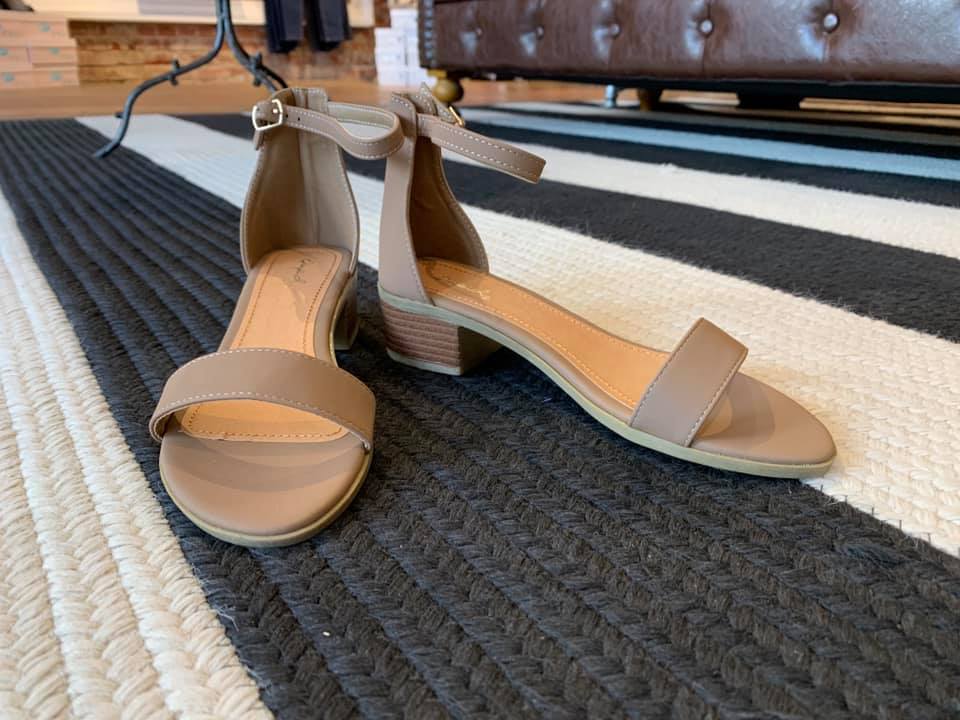 Adley Heels in Taupe