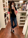 SALE! *BELLES & STEALS* Mindi Ruffle Sleeve Top in Black