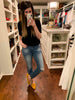 Highline Cropped Micro Flare Jeans