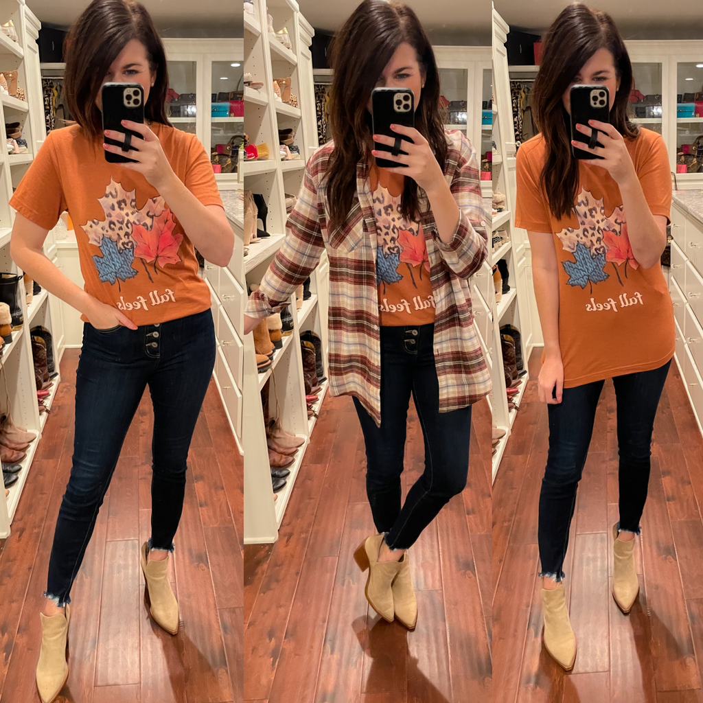 Fall Feels Leaves Tee