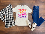 Teach Wavy Tee