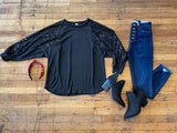 Sparkle in the Spotlight Top in Black