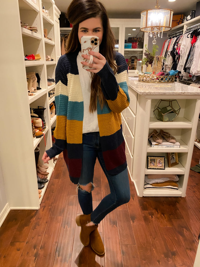 Williamsburg Color Block Cardigan