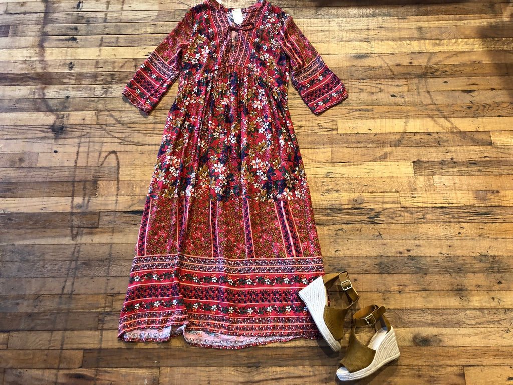 Asher Maxi Dress in Red
