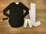 Wayside Long Sleeve Top in Black