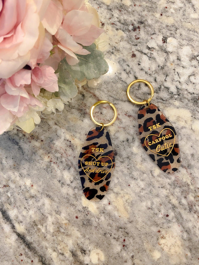 Leopard Hotel Key Chains