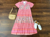 Sunday Stroll Maxi Dress in Pink
