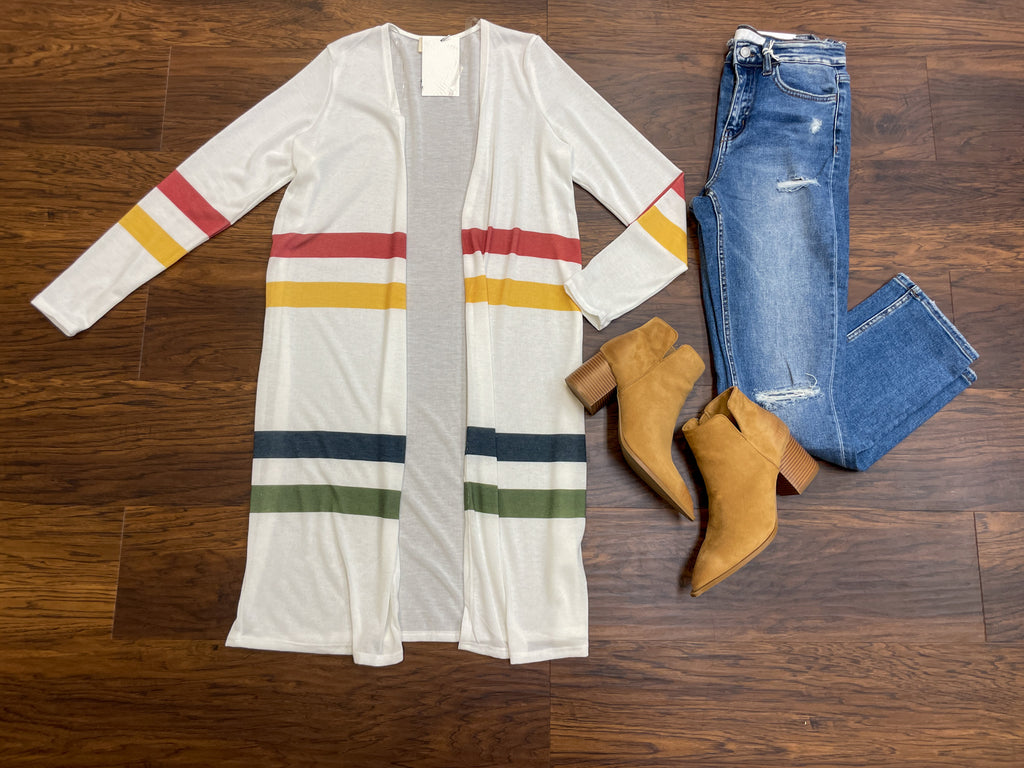 SALE! *BELLES & DOORBUSTER*  Varsity Striped Caridgan
