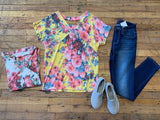 SALE! Brielle Tunic in White and Yellow