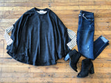 SALE! Dede Circle Poncho in Charcoal
