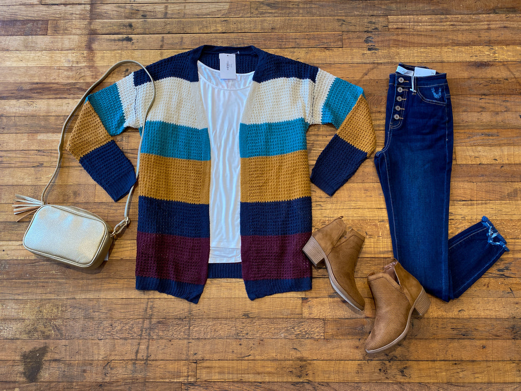 Williamsburg Color Block Cardigan