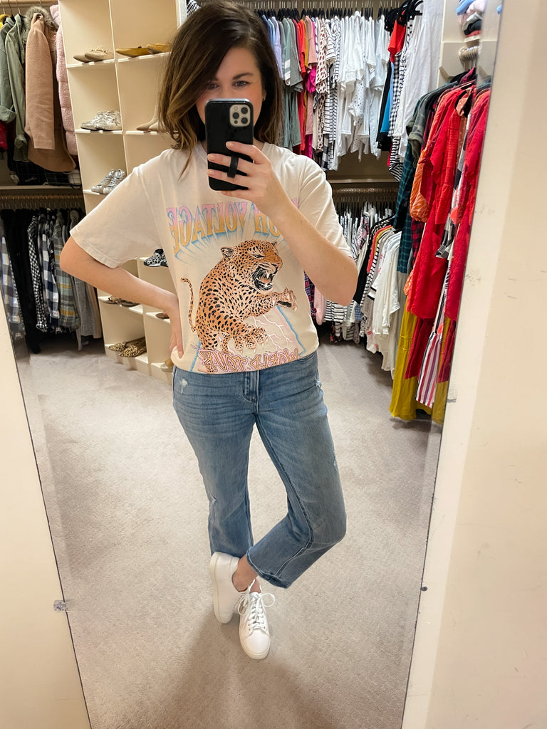 High Voltage Tour Tee in Off White