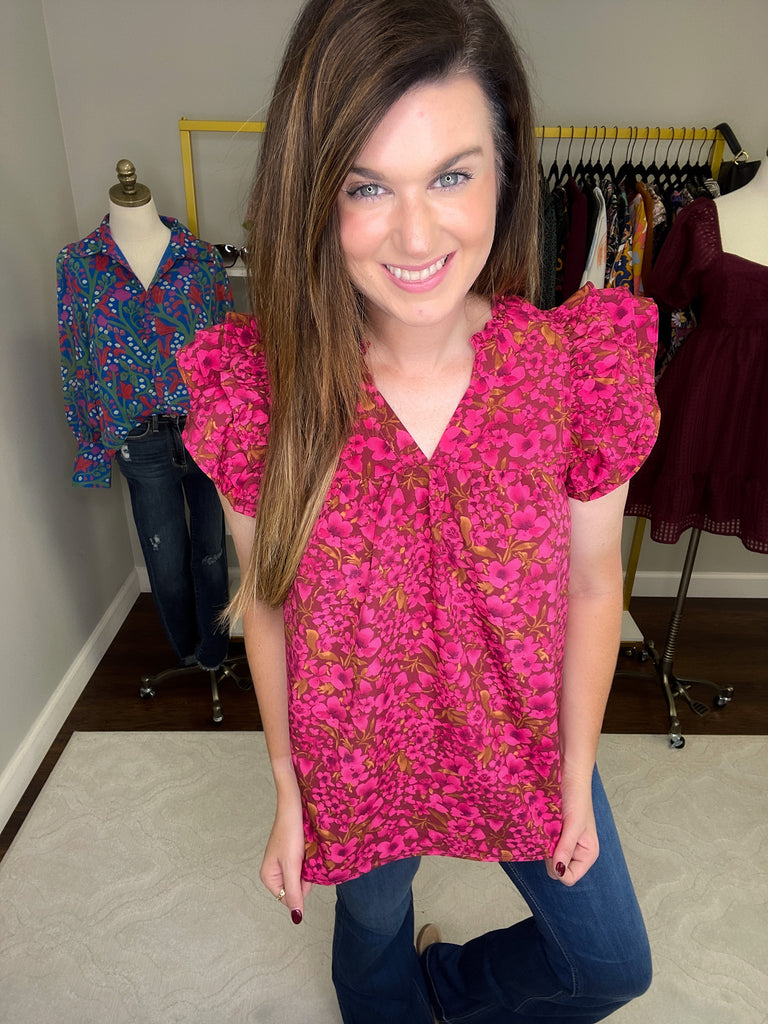 All You Need Top in Burgundy