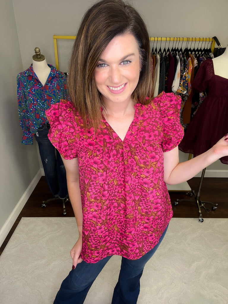All You Need Top in Burgundy