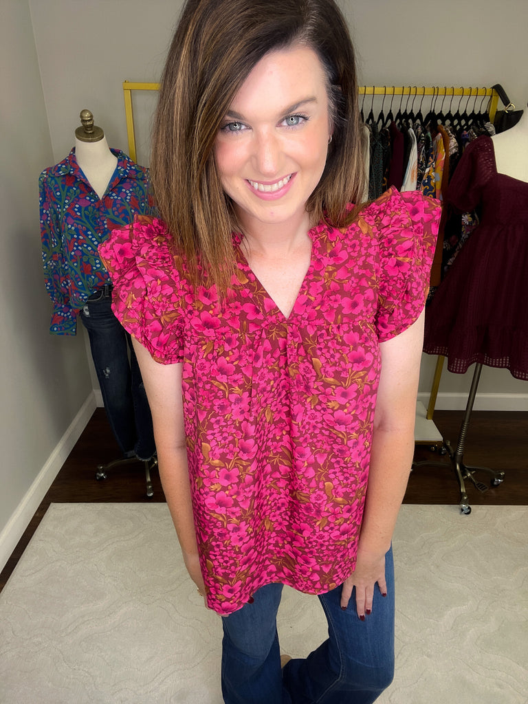 All You Need Top in Burgundy
