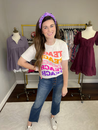 SALE! Teach Wavy Tee *Final Sale*