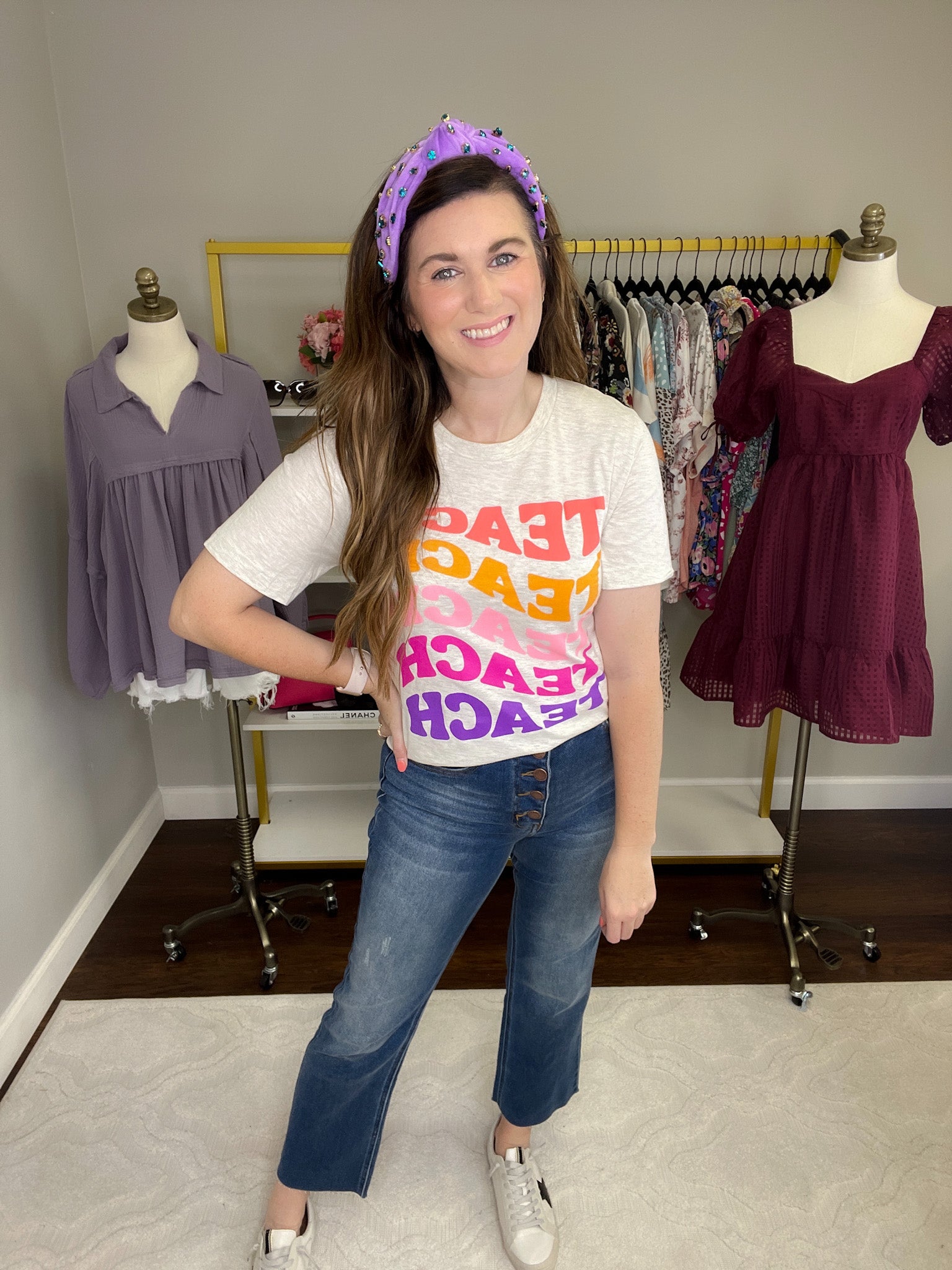 SALE! Teach Wavy Tee *Final Sale*