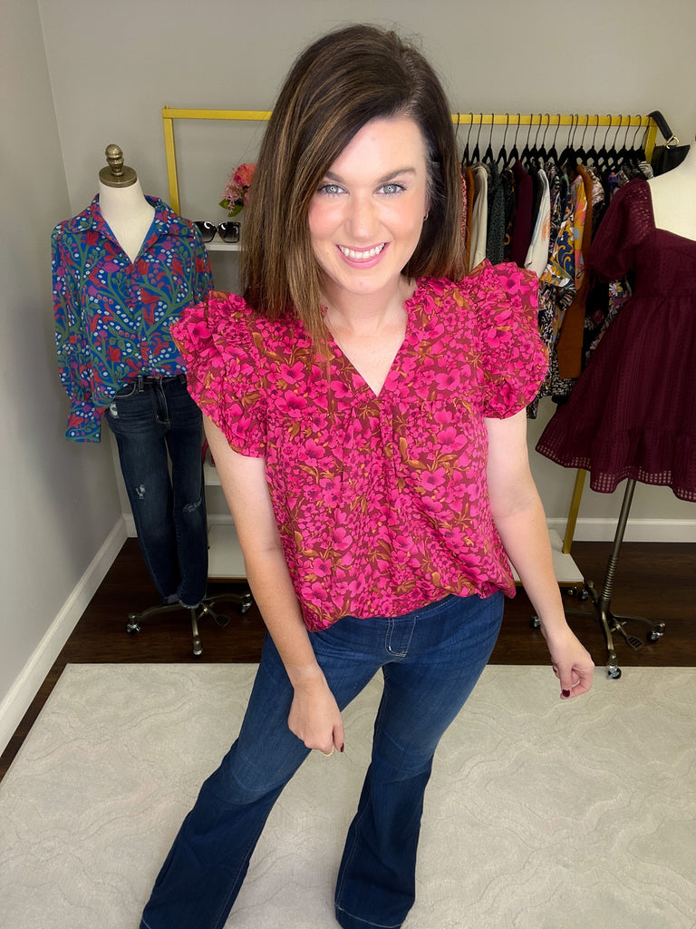 All You Need Top in Burgundy