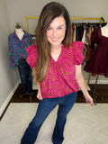 All You Need Top in Burgundy