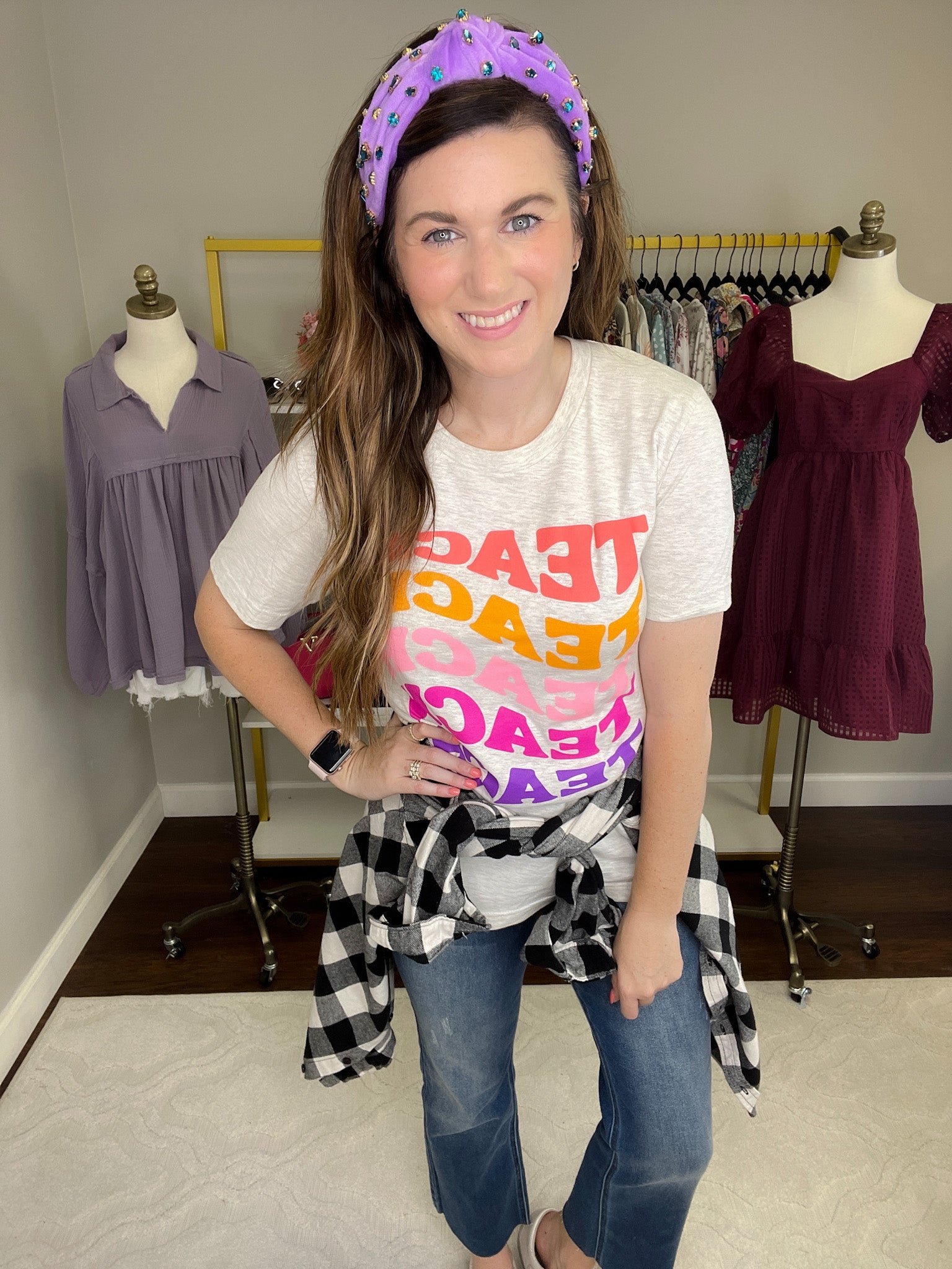SALE! Teach Wavy Tee *Final Sale*