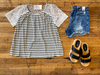 SALE! East Coast Afternoon Top in Ivory/Black *Final Sale*