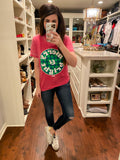 Merry and Bright Plaid Circle Tee