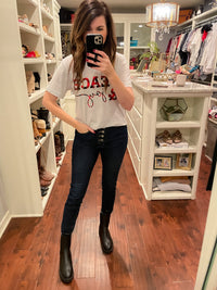 Peace and Joy Buffalo Plaid Tee