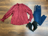 Own the Spotlight Top in Burgundy