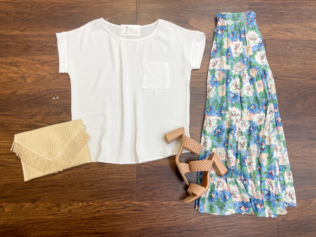 Here for Happiness Midi Skirt