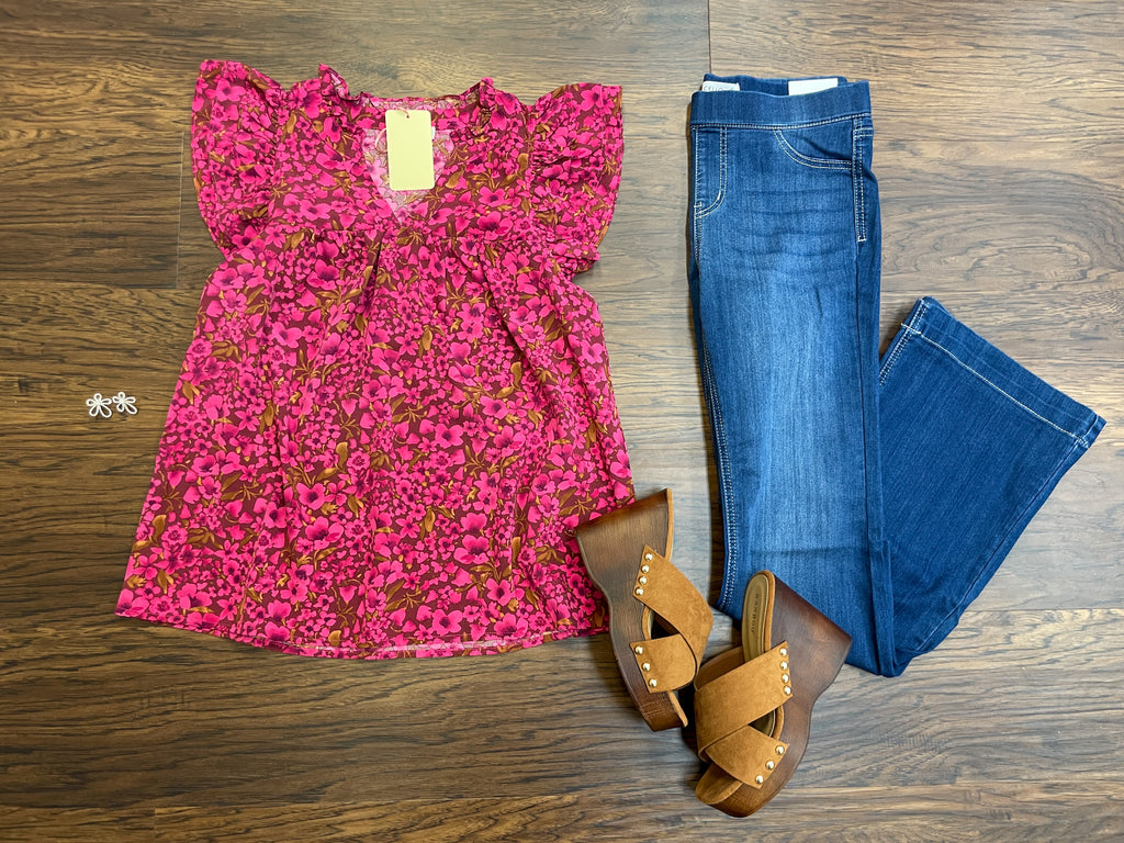All You Need Top in Burgundy