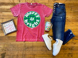 Merry and Bright Plaid Circle Tee
