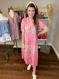 Sunday Stroll Maxi Dress in Pink