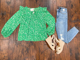 Don't Miss a Beat Top in Green