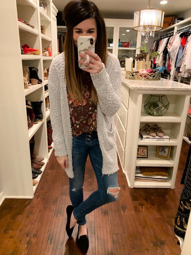 SALE! Sophia Floral Pocket Top in Wine