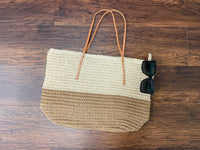 Beach Bag Tote in Tan *Final Sale*