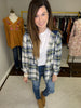 Find a Reason Hooded Button Down in Navy