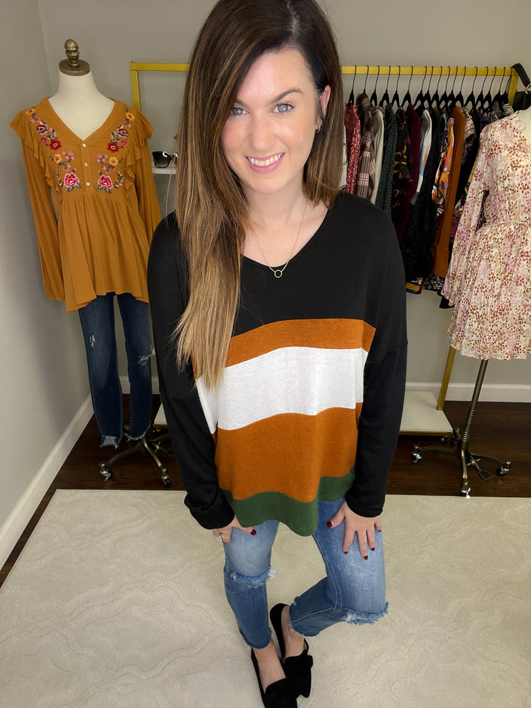 Just My Type Color Block Top