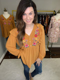 Just Be You Embroidered Top